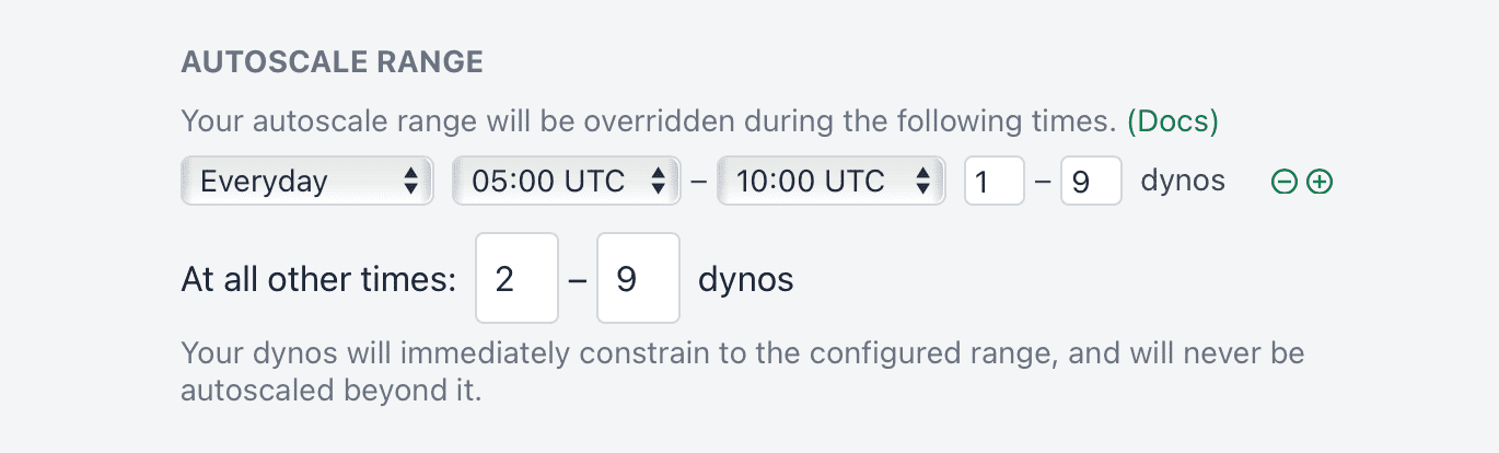 Overnight schedule